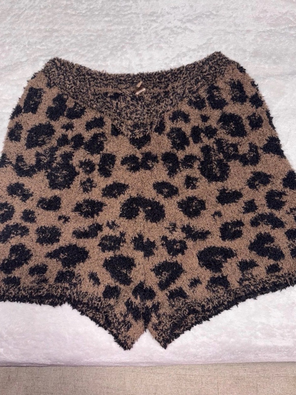 SKIMS Cozy Leopard Shorts